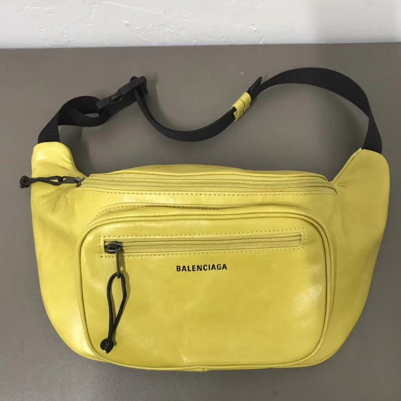 Balenciaga Bags 482389 Oil wax skin yellow